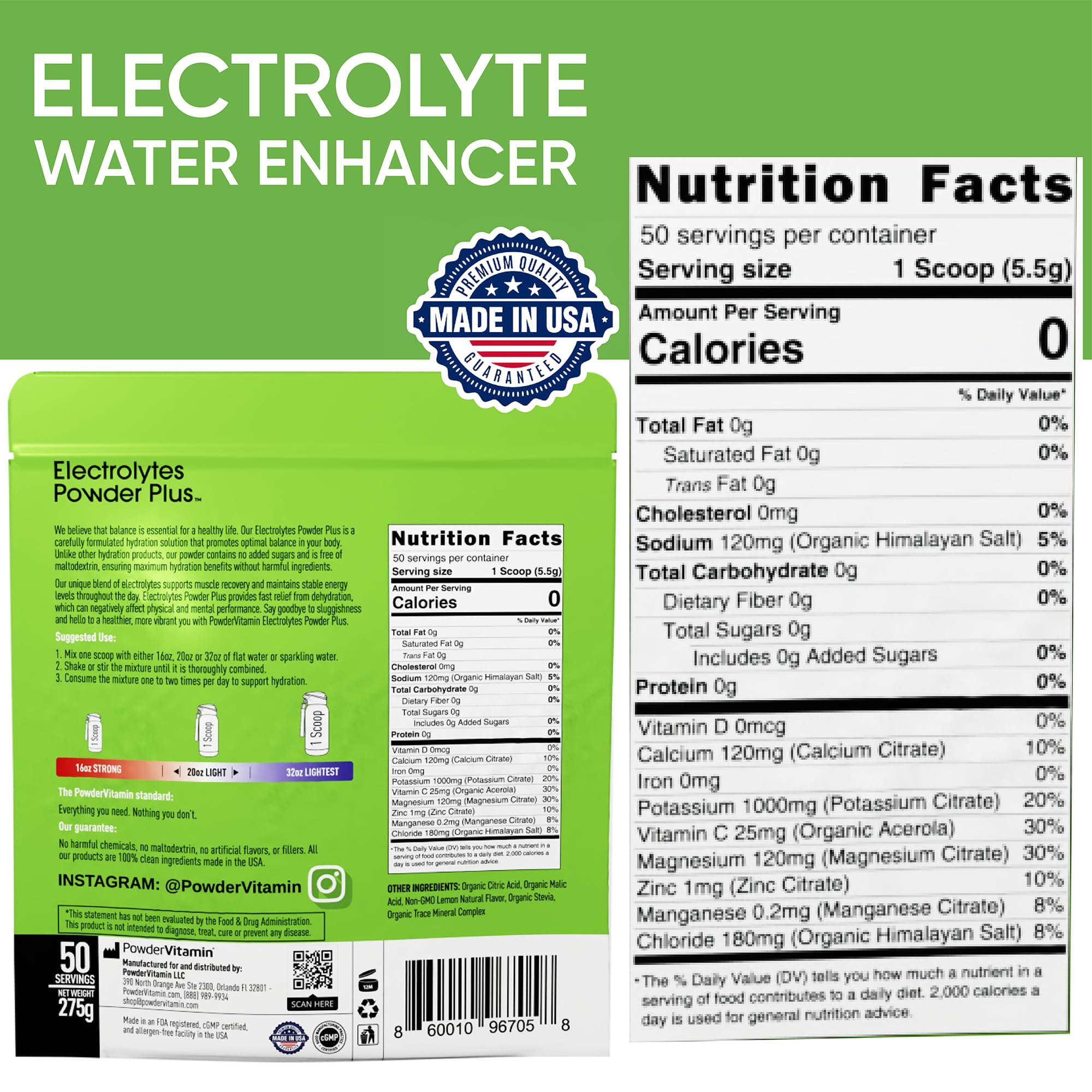 PowderVitamin Electrolytes Powder Plus - 50 Servings - Lemonade Flavor — Amazon image 5