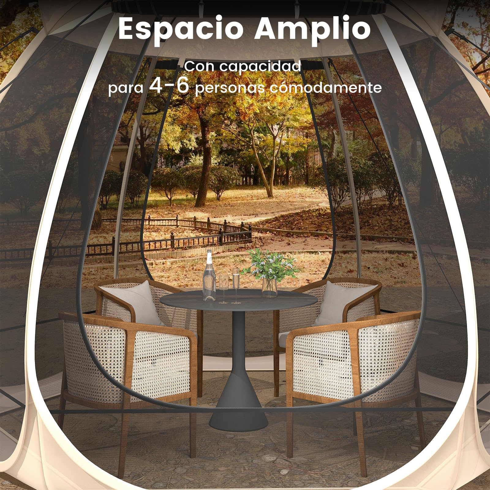 GOPLUS Tienda de Campaña Pop-up para 4-6 Personas, Fácil de Montar, Tienda Plegable para Eventos Deportivos, Camping, Exteriores con Bolsa de Transporte