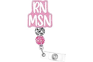 Plifal Retractable Badge Reel RN MSN Credential Name Tag Holder for Nurses