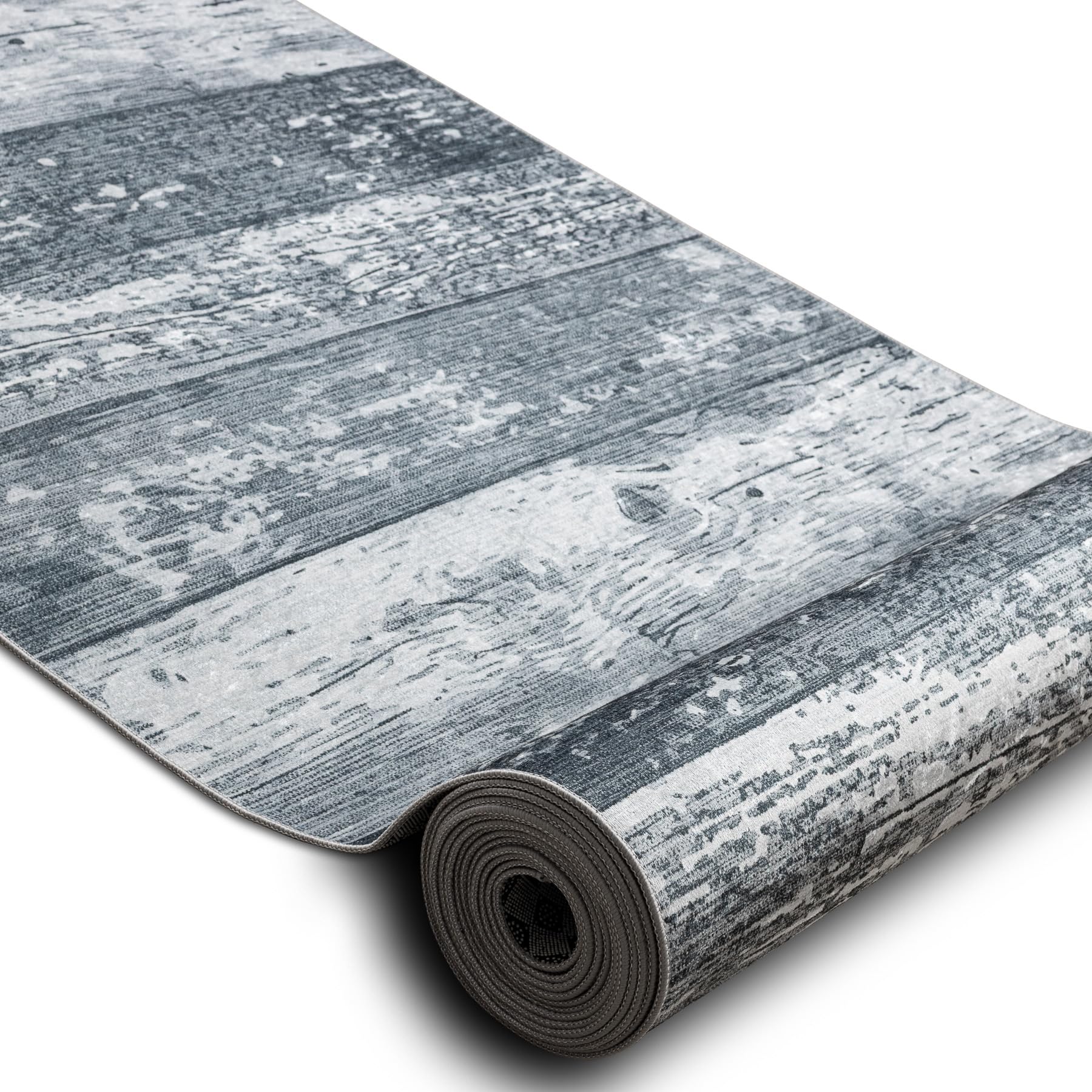 Läufer Antirutsch Lotus DESKI 60930 Bretter grau ZUM WASCHEN 60 cm 60x940 cm grau