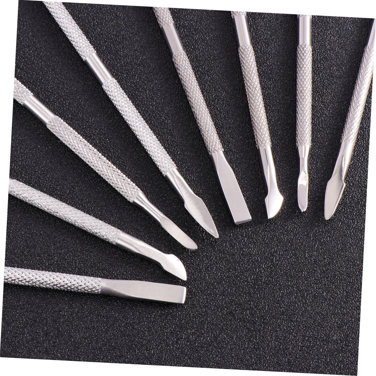 BELLIFFY 8-piece Exfoliating Tool Set Nail Cuticle Pusher Remover Cleaner for Salon Home Use