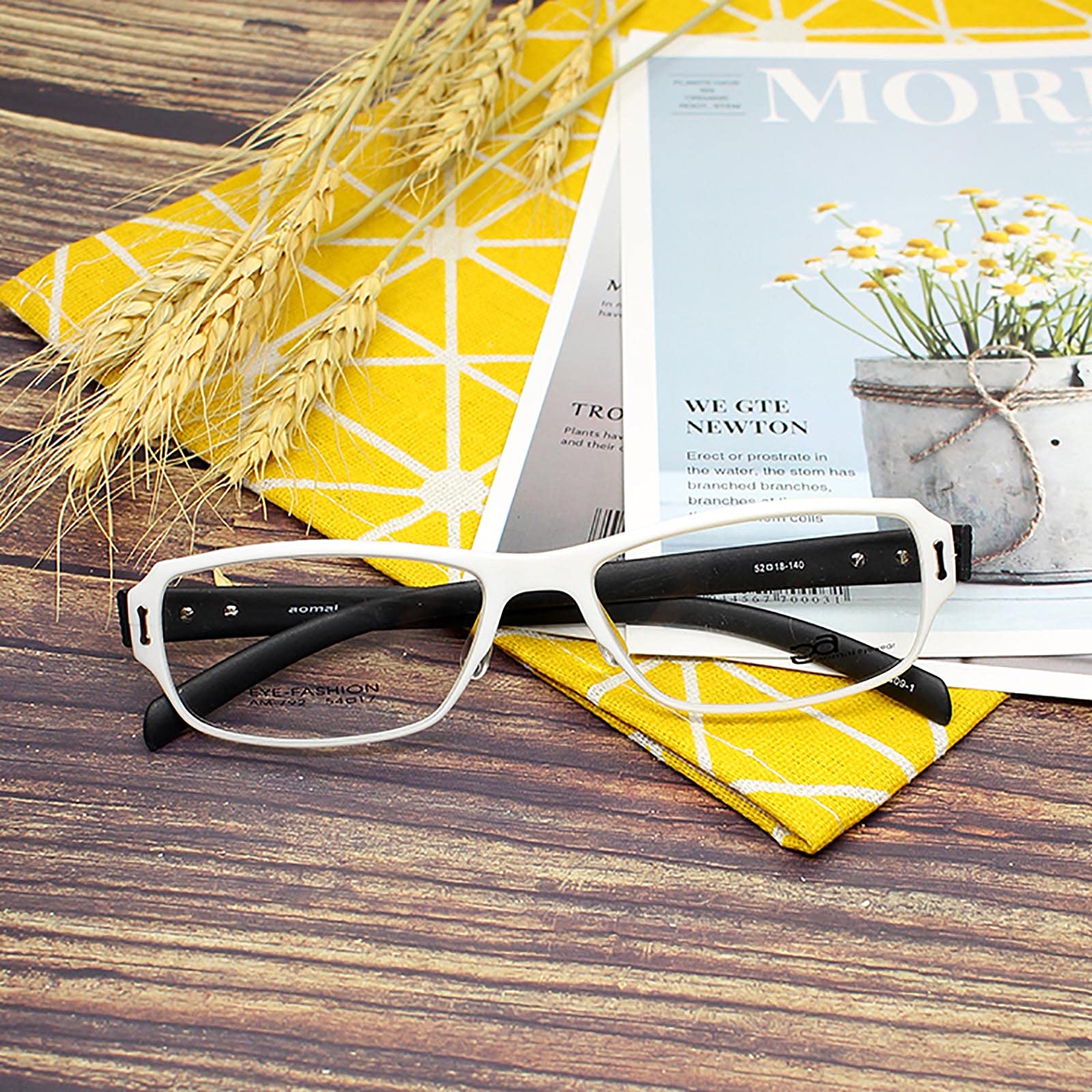 Gafas de Lectura Anti-Luz Azul, Moda Gafas de Lectura Graduadas Ultra Delgadas para Hombres/Mujeres, Gafas de Lectura Lentes Transparente, Bisagras de Resorte +2,50