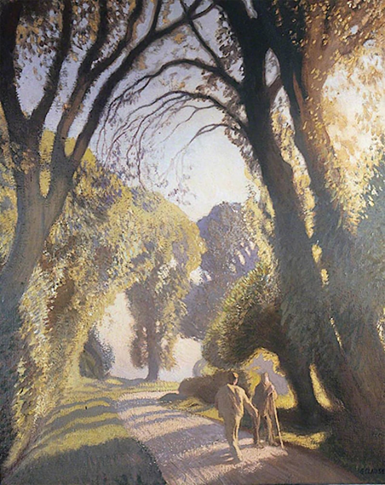 ARTXLXXBN Famous Prints Artwork Pictures Poster Painting Art la strada per Tilty Sir George Clausen Artwork Landscape Pictures for Home Decor 60x90cm
