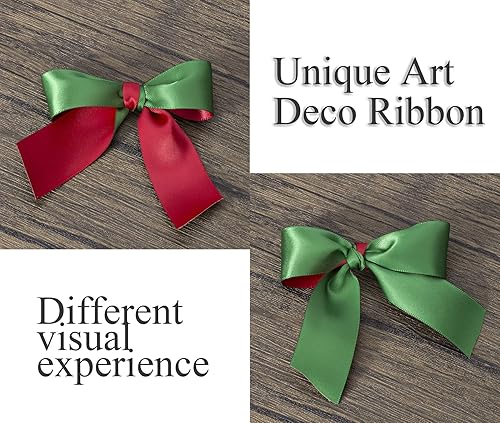 Miniatura 8 de YASEO Cinta de dos tonos de doble cara, 20 yardas, 1 pulgada, cinta de satén rosa y rosa de doble cara para el día de San Valentín, boda,