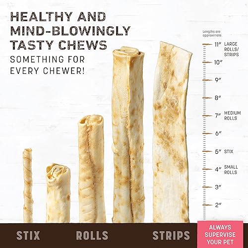 Miniatura 43 de Earth Animal No Hide - Rollos pequeños para masticar perros de larga duración, carne de res, 2