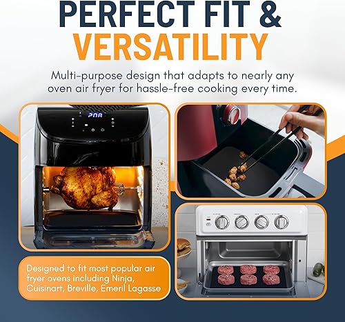 Miniatura 7 de Revestimientos para horno tostador para la parte inferior del horno (paquete de 4) revestimientos reutilizables antiadherentes resistentes al calor,