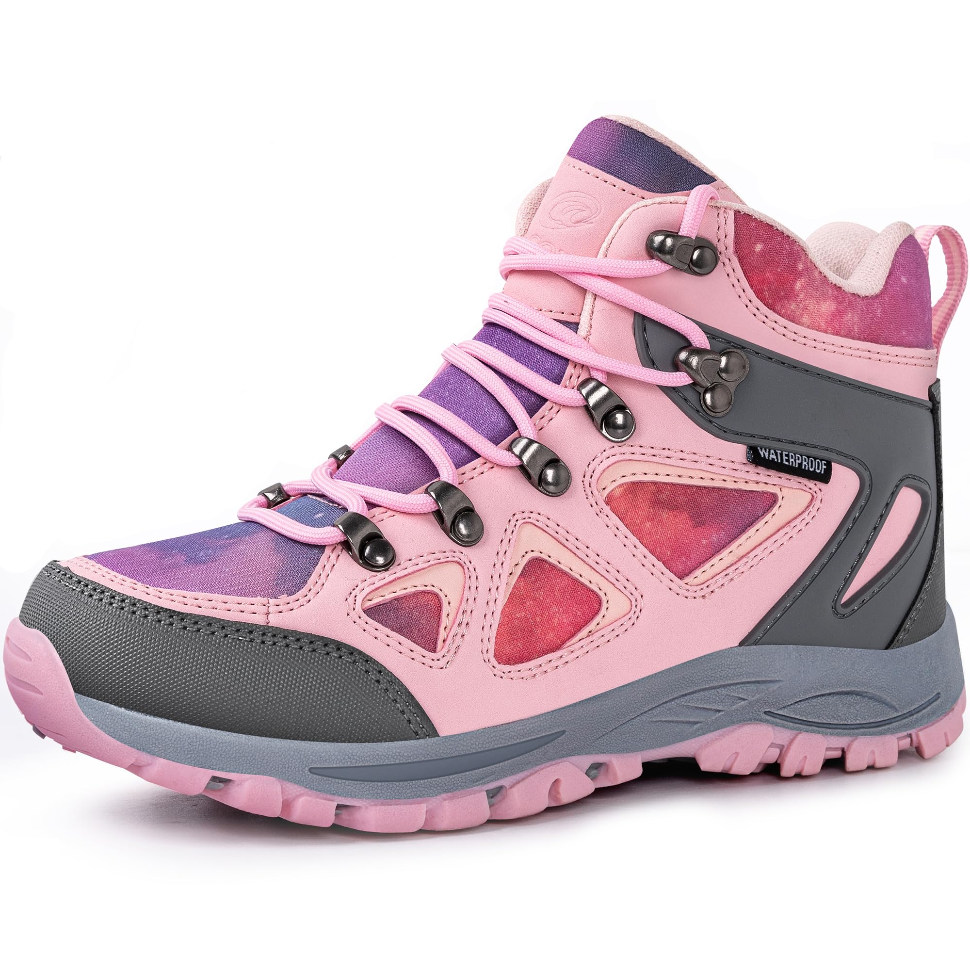 R CORD Botas de senderismo para niña, impermeables, para exteriores, ligeras, botas de senderismo, Rosa 01, 31 EU