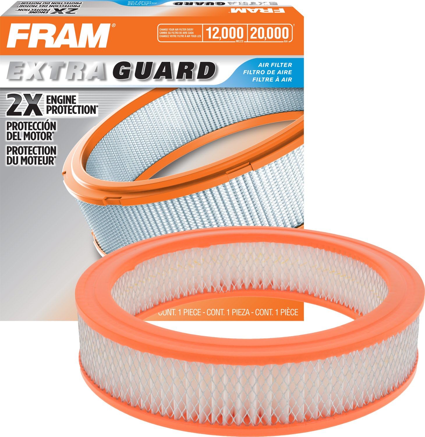 FramExtra Guard Car Air Filter, CA351 for Select Ford, Lincoln and Mercury Vehicles