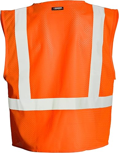 Miniatura 3 de Kishigo 1083 - Chaleco de poliéster ultra fresco con velcro frontal con múltiples bolsillos, mediano, color lima