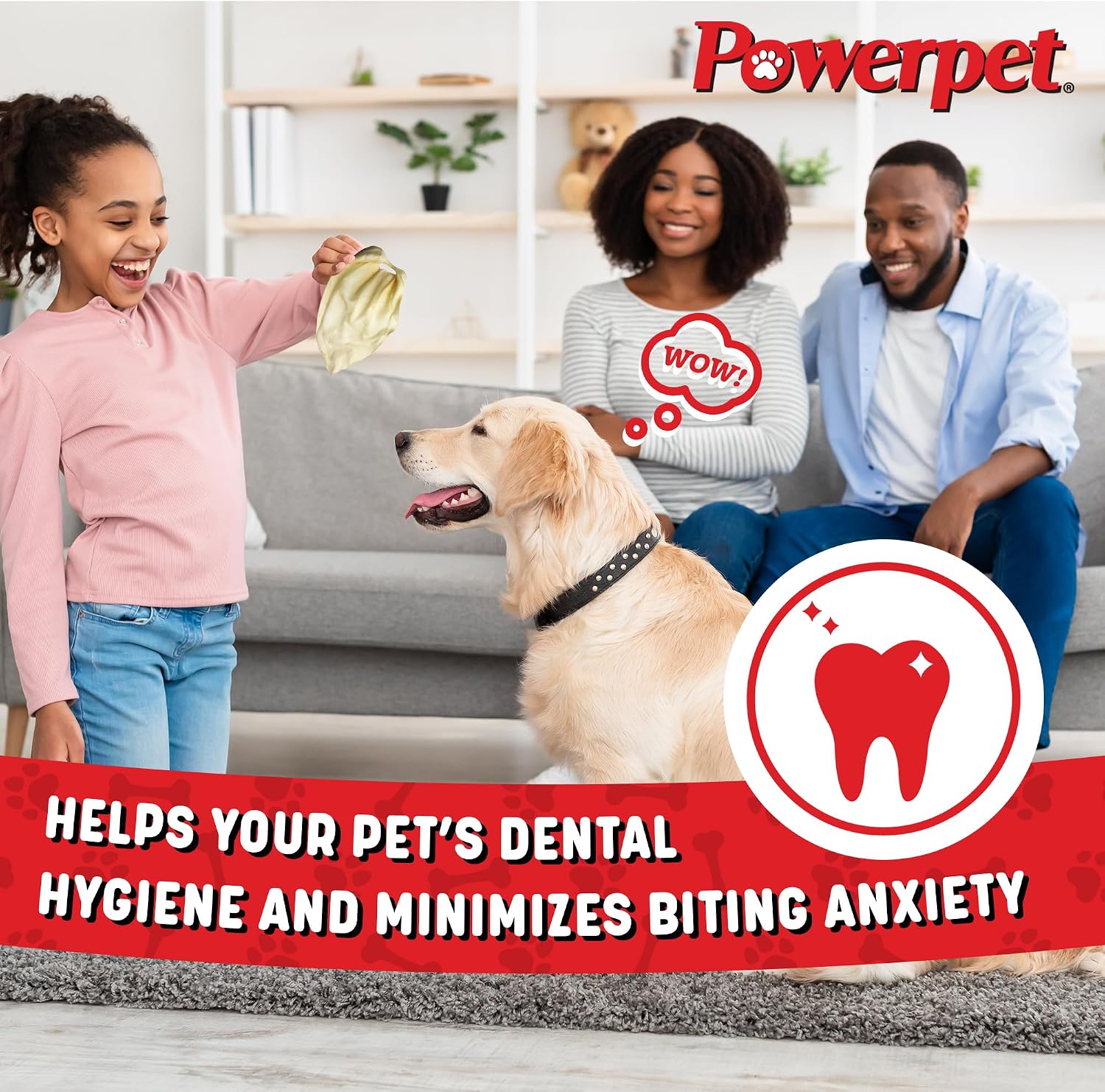 Powerpet Beef Ears for Dogs - Premium Quality Treats, Low Fat, High Protein, Long-Lasting Chews - Easy Digestion- Healthy & Clean Teeth & Gums - for All Breed Size- 100% Natural Cow Flavor, Pack of 25