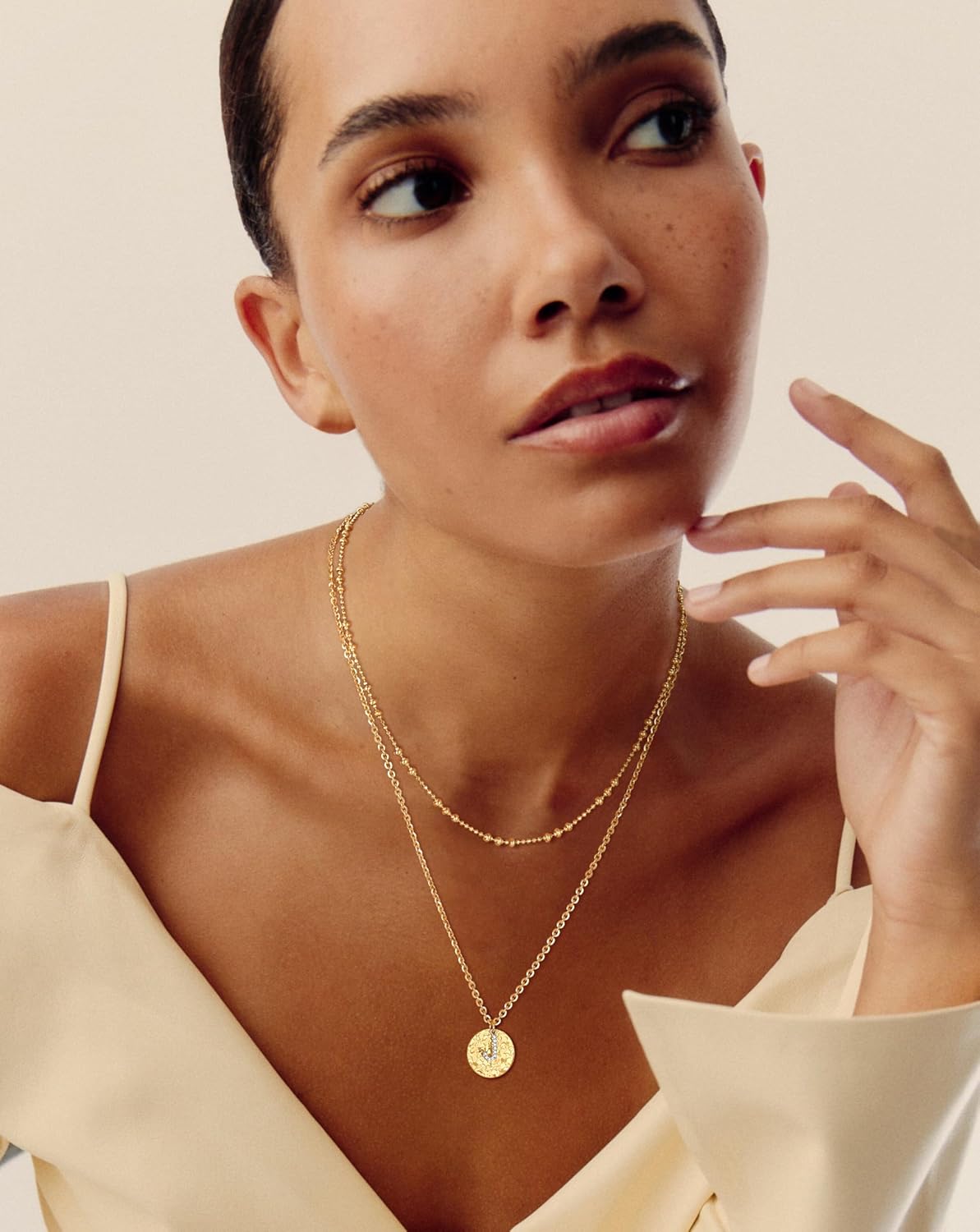 Gold Initial Necklaces for Women, 14K Gold Plated Pendant Name Necklace, Tiny Personalized Dainty Letter A-Z Necklace, Gold Jewelry for Women Gift - Image 4