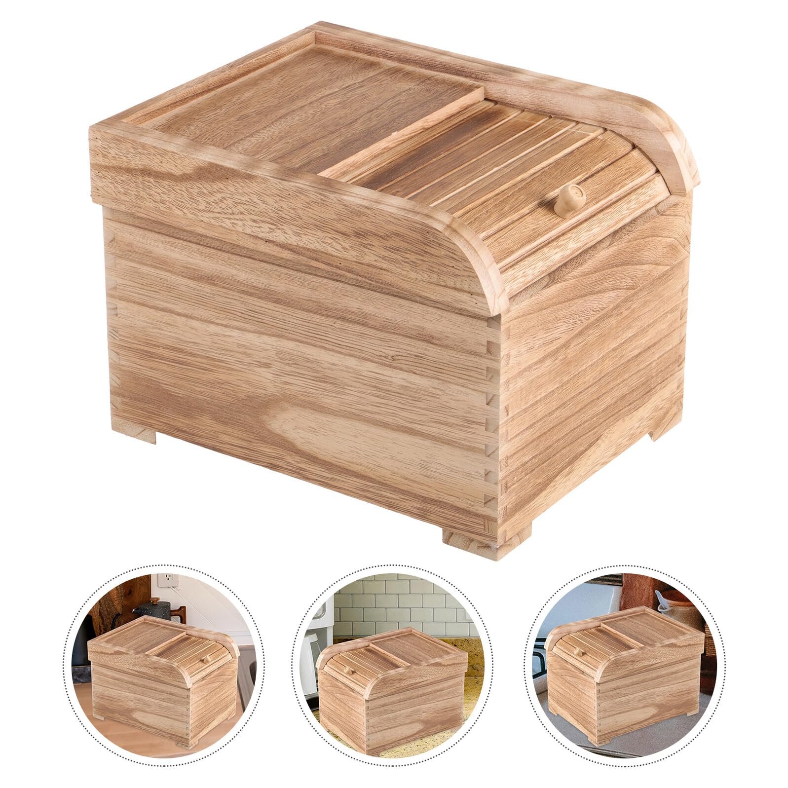 Holz Aufbewahrungsbehälter für Reis 5kg Luftdicht und Feuchtigkeitsbeständig Robuste Reiskiste für Küche und Zuhause zur Sauberen Lagerung von Getreide