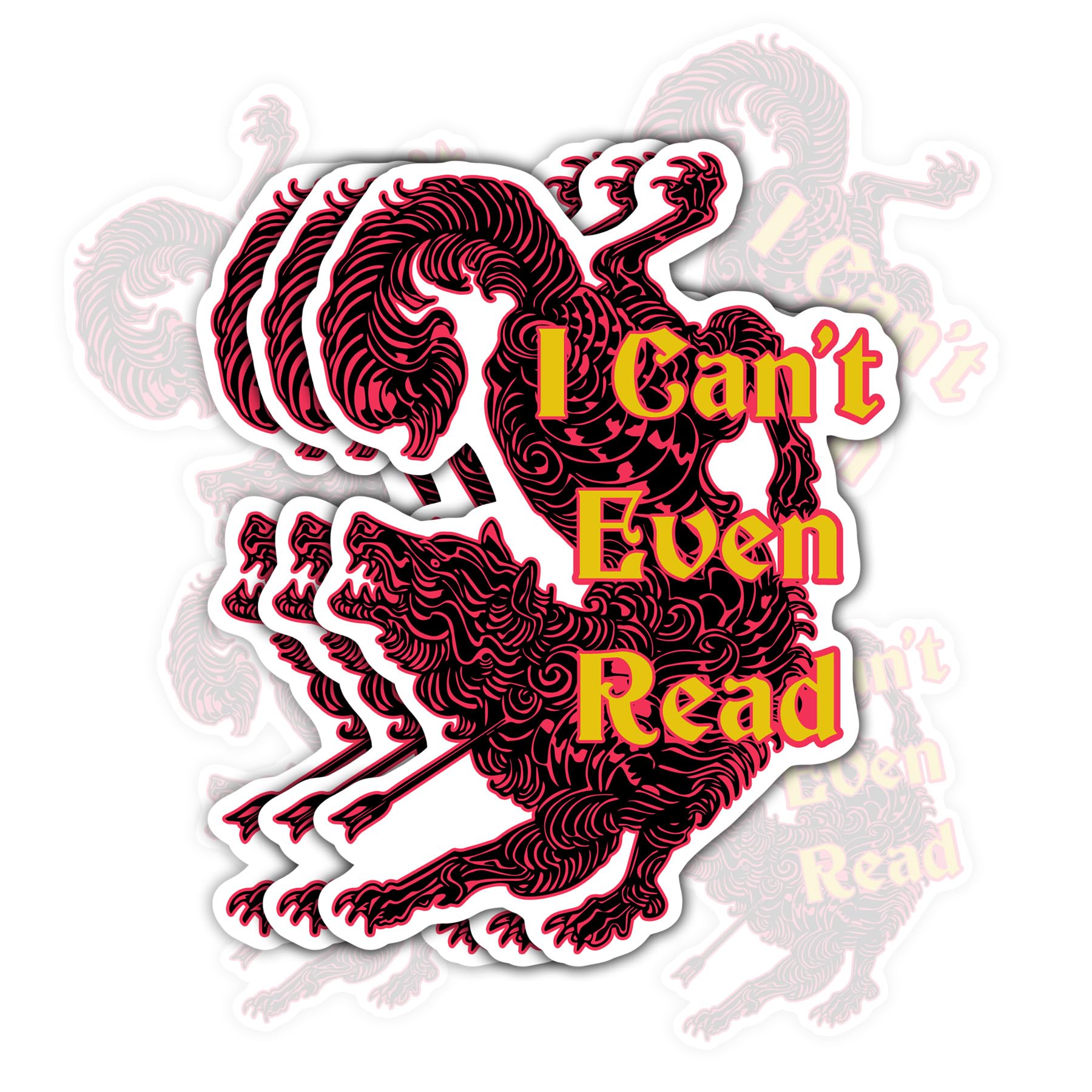 ACOTAR Sticker I Cant Even Read ACOTAR Inspired Bookish Book Lover Dragon Funny Die-Cut Waterproof Vinyl Sticker for Water Bottle Tumbler Phone Case Cars Laptops Gifts for Kids (4 Inches)