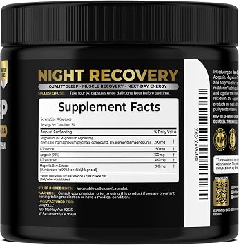 Earth Elixir Melatonin Free Sleep Aid for Adults | Magnesium Glycinate, L-Theanine, Apigenin Supplement for Sleep, L-Tryptophan, Magnolia Bark | Magnesium for Sleep, Non Habit Forming, Made in USA