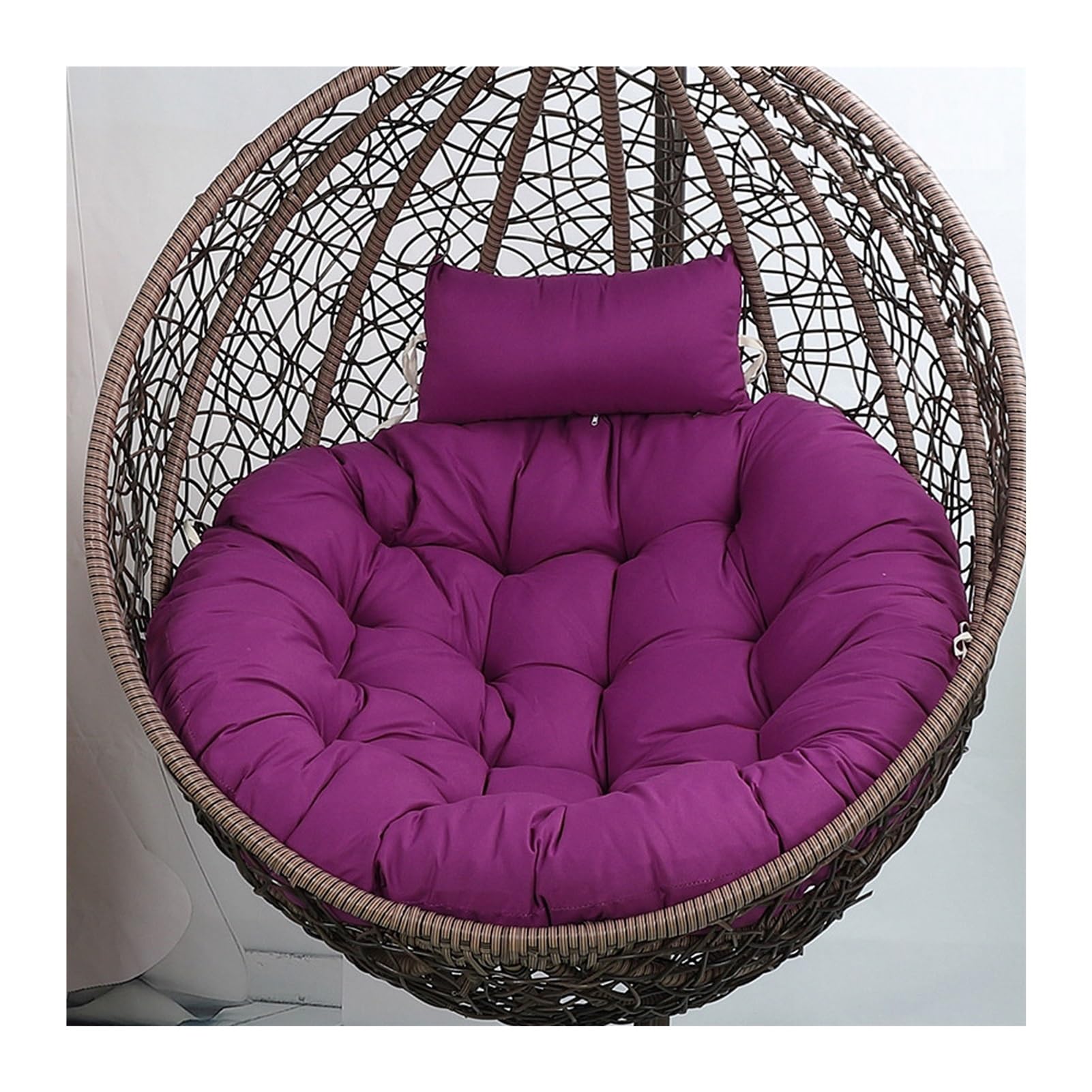 Yahbrra Cushion for Outdoor Hanging Chair, Hanging Basket Cushion, Replacement Cushion for Hanging Chair, Seat Cushion Cushion for Hanging Chair(Dark purple,115size (diameter: 105cm)) — image 1