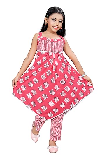 Alakh Fab Fullstiched Cotton New Printed Kids Dreses All New Work (3-14years Dress)