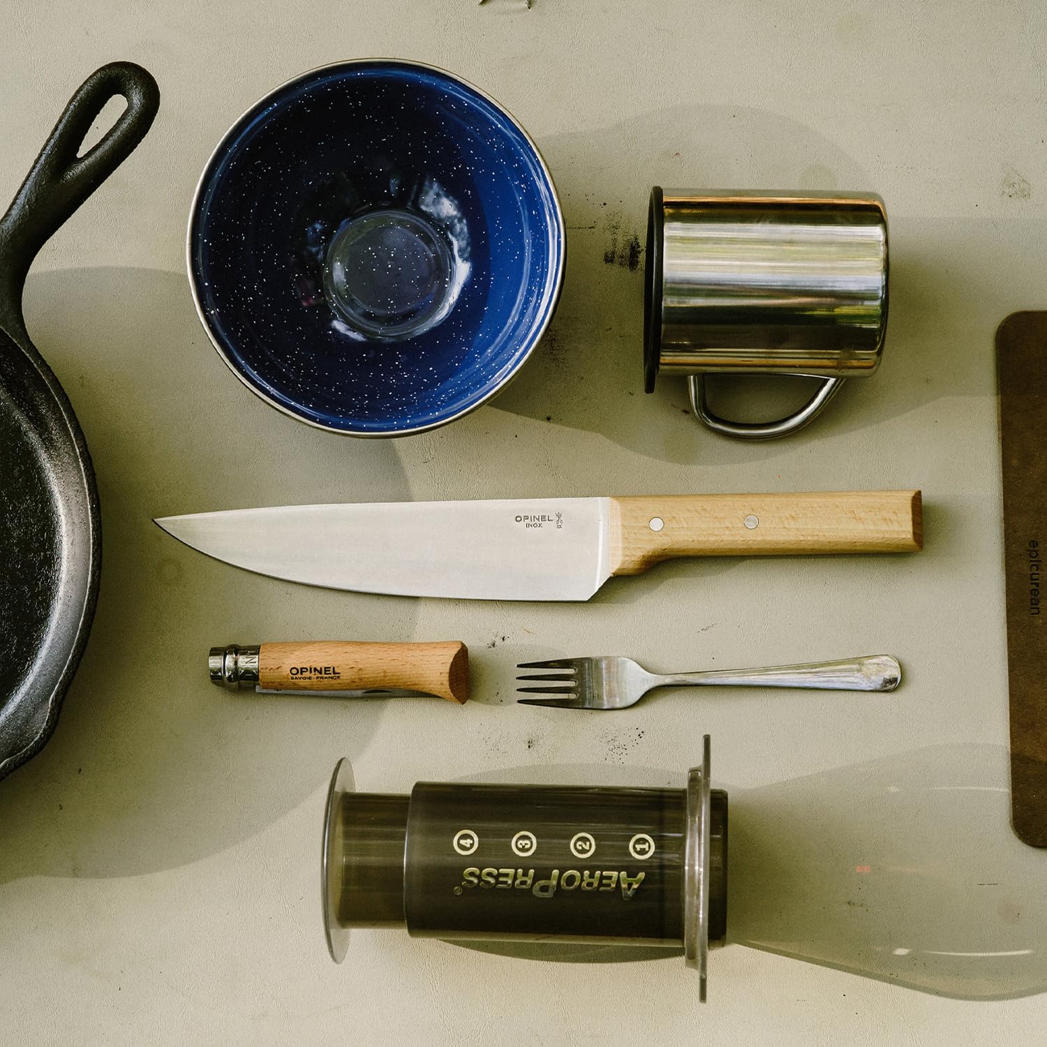 Opinel - Coffret Trio Parallèle, 1 Couteau de Chef N°118, 1 Couteau à Découper N°120 , 1 Couteau d’Office N°126 - Acier Inox, Bois de Hêtre - Garantie à Vie