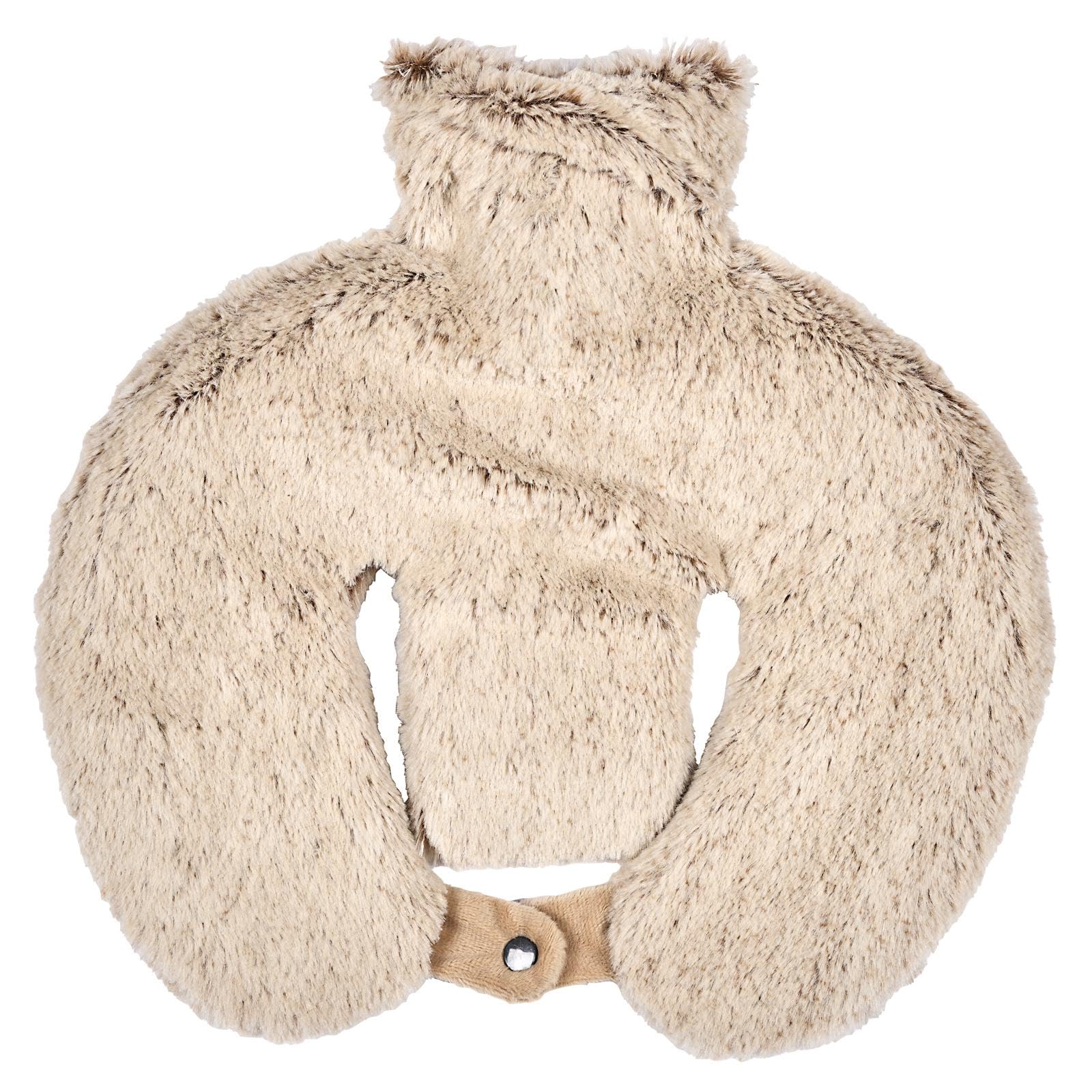 SENSLY, SB0134, Borsa dell'Acqua Calda ergonomica per Collo e cervicale, Calore lenitivo, Design Elegante, Sicurezza Rinforzata, Ideale per Il Relax, 34x2x30 cm, Colore Marrone