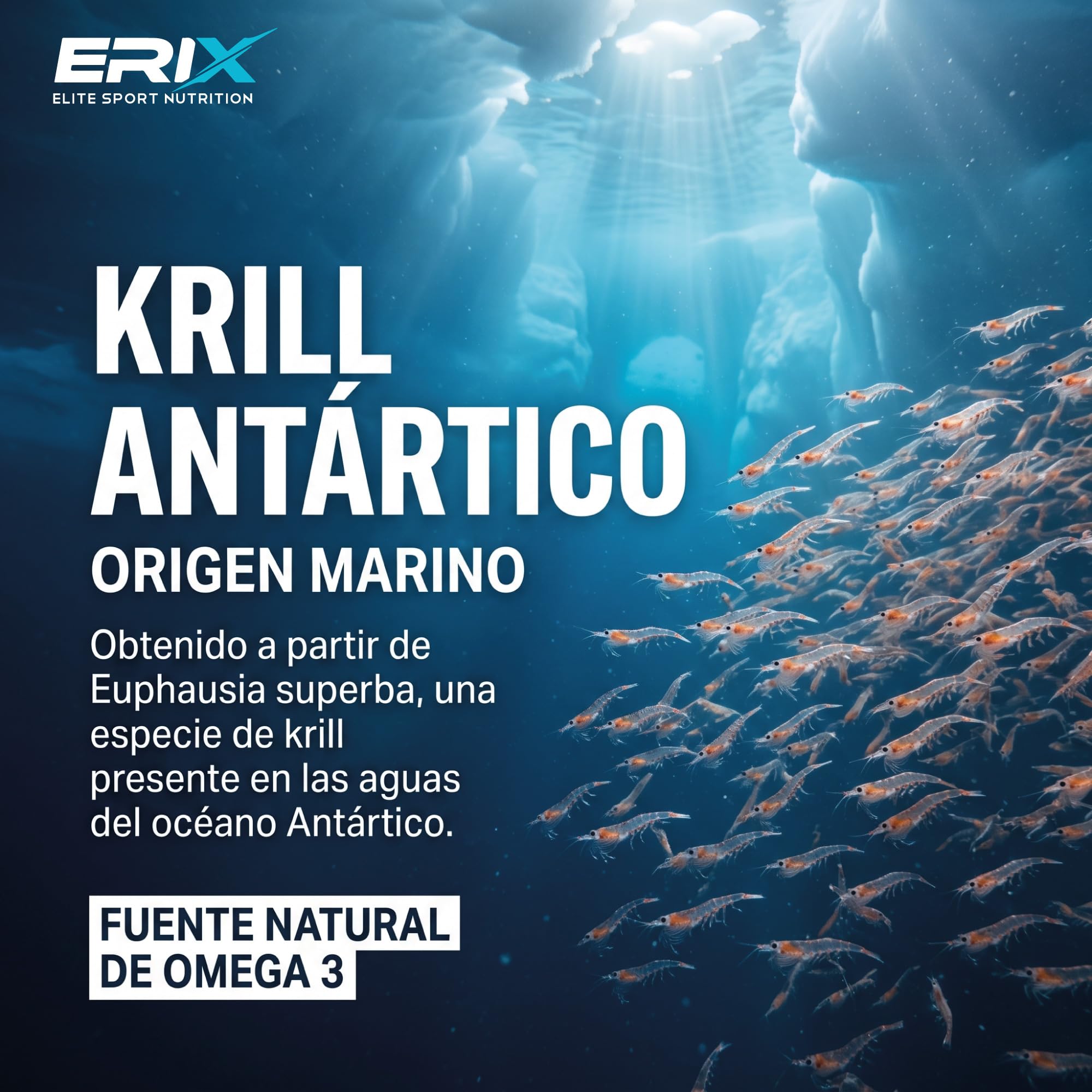 ERIX Nutrición Aceite de Krill Antártico 1000 mg Pack 2 x 60 Perlas