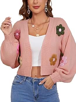 トップス Rose flower motif short sleeve cardigan Rose flower motif short sleeve cardigan | ファッション通販