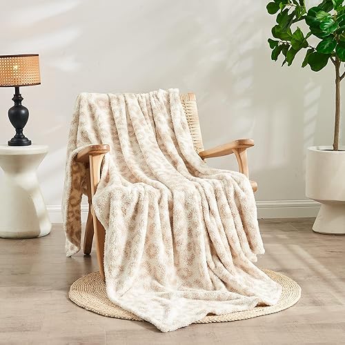 Miniatura 6 de Qeils Manta de cama, manta de microfibra con estampado de leopardo, manta de punto súper suave para sofá, silla, cama, campamento, picnic, viajes,