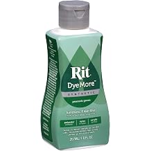 Rit DyeMore Liquid Fabric Dye for Synthetic Fabrics 207ml - 13 Colours Peacock Green