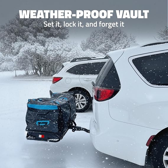 Mockins 500 Lbs Cap Folding Trailer Hitch Cargo Carrier with Waterproof Bag