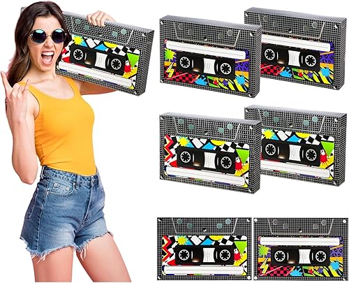 Zhanmai 6 piezas de decoraciones de fiesta de Halloween de los años 80 y 90, caja de recuerdos de fiesta de los años 80 y 90, cajas de regalo disponible en Yaxa Guatemala