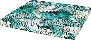 Waterproof Chair Cushion For Rattan Furniture - Outdoors Seat Pads Cushion Pad For Keter CORFU - 54x50x4cm - Removable Cover, Water Resistant Material, Foam - Garden Patio Coffee Shop - Palm Leaves