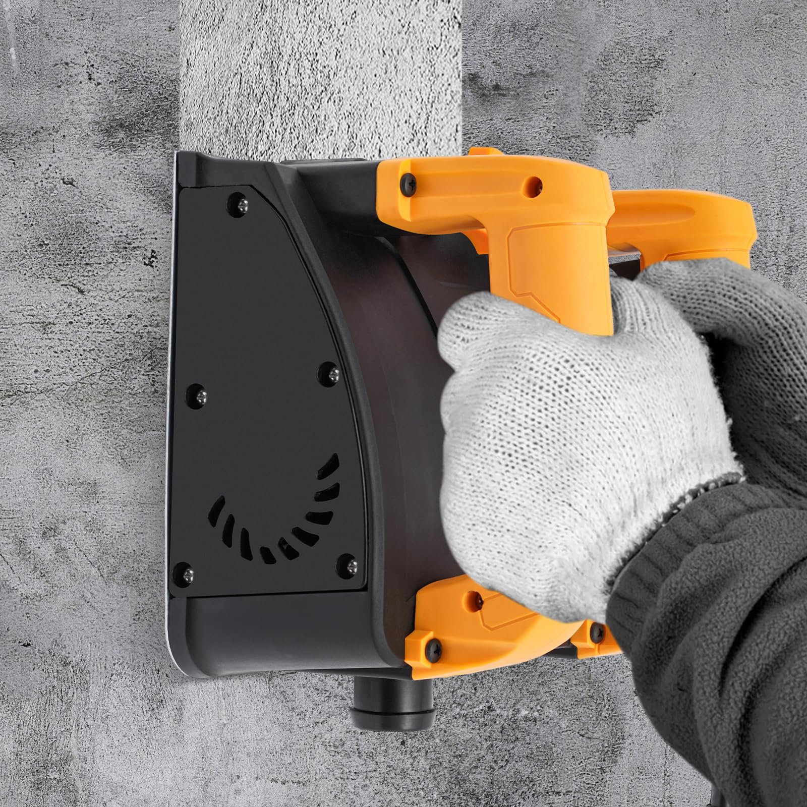 Fresa de hormigón de 1200 W, 4000 rpm, profundidad ajustable de 1 a 4 mm, fresadora ranurada para palas de yeso de arena y paredes de cemento (cuchillo de cemento)