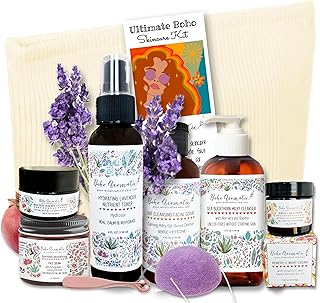 Natural Skincare Gift Set for Women – Hydrating Face Cleanser, Moisturiz...