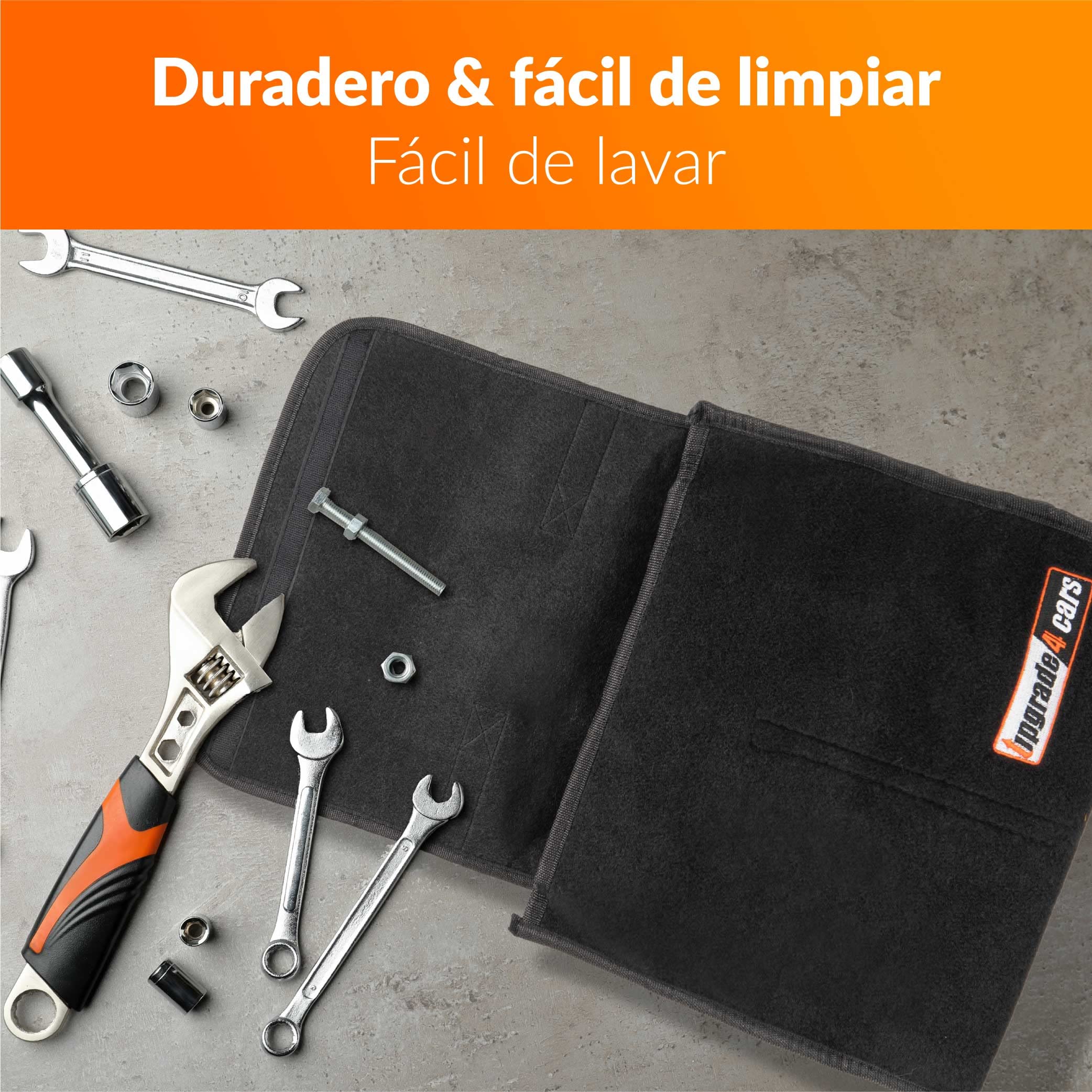 Upgrade4cars Bolsa Maletero Coche de Fieltro | Organizador para Herramientas y Limpieza | Caja Almacenaje Coches Pequeño