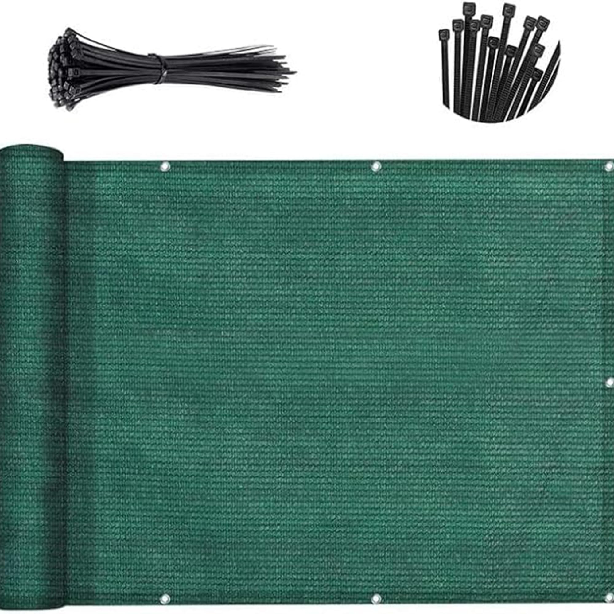 Pantalla de privacidad para valla exterior verde de 1x8m