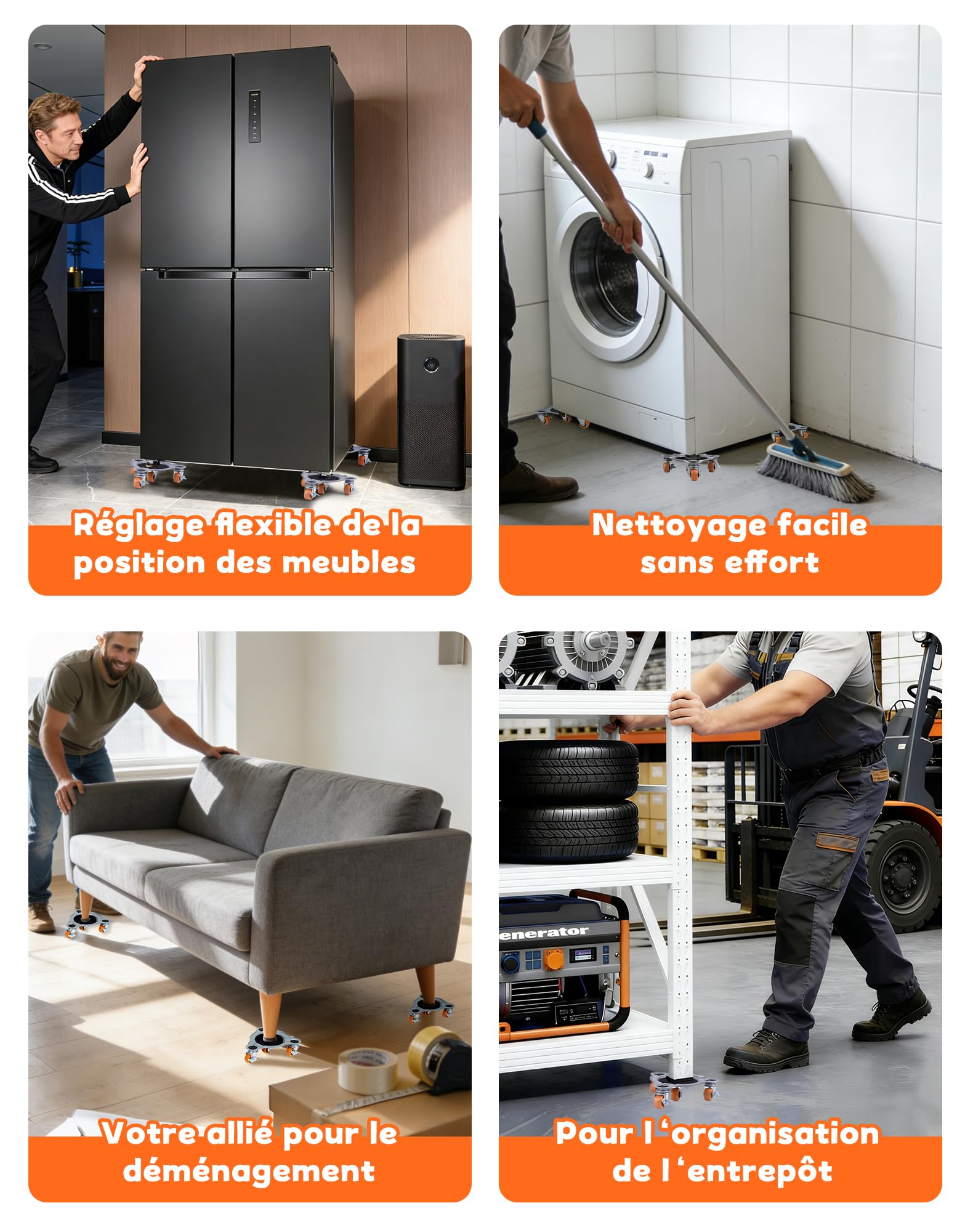Sollevatore Mobili Pesanti Carico Fino a 400kg Set