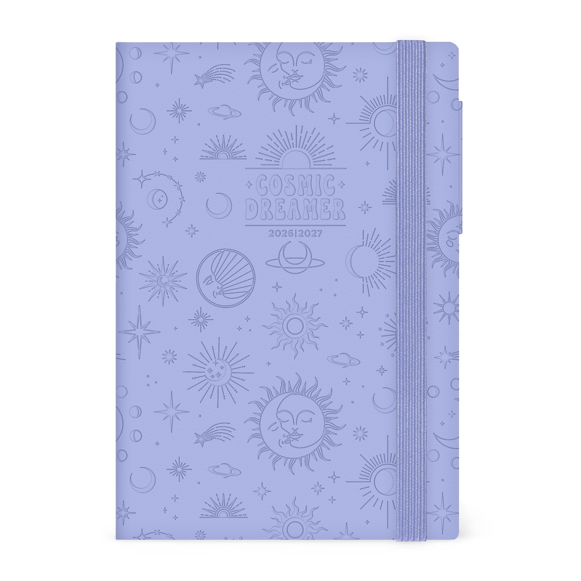 Legami - Daily Diary 2026-2027, Cosmic Lilac, 16 Months, Medium, Diary September 2026 to December 2027, Elastic Closure, FSC Certified Paper, 12 x 18 cm