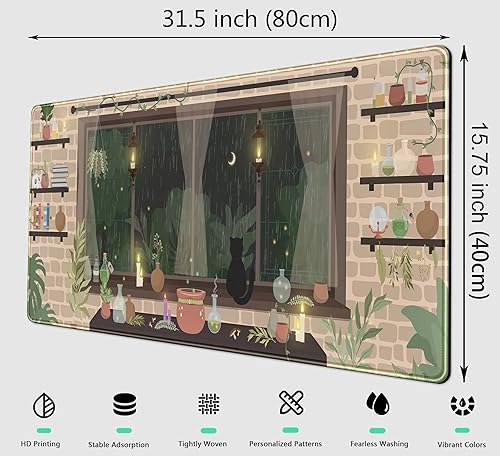 Miniatura 2 de Alfombrilla de escritorio estética de anime de color morado pastel, alfombrilla de mouse japonesa Kawai de calle urbana grande XXL extendida para