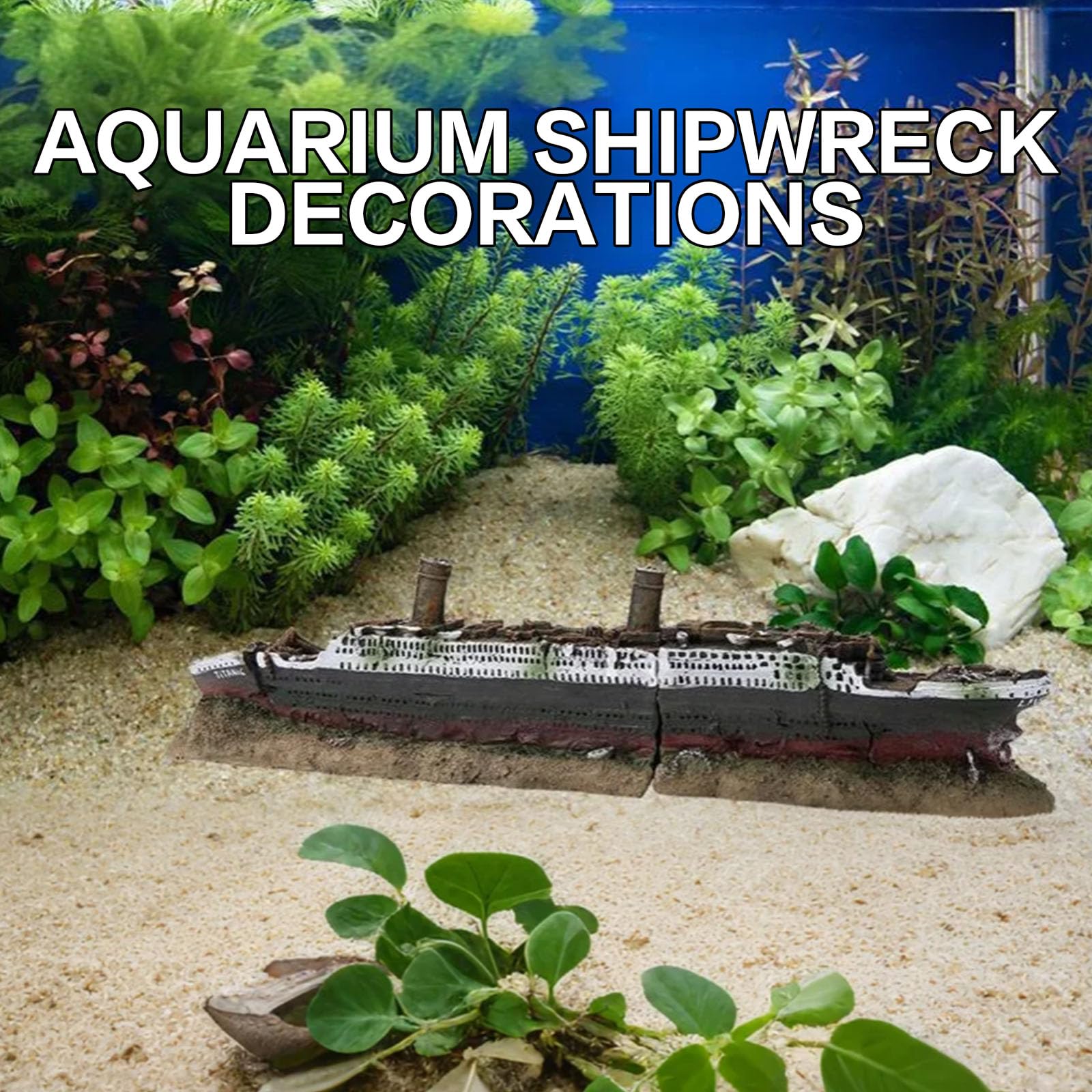 Snapklik.com : Titanic Shipwreck Model Decorations Fish Titanic Model