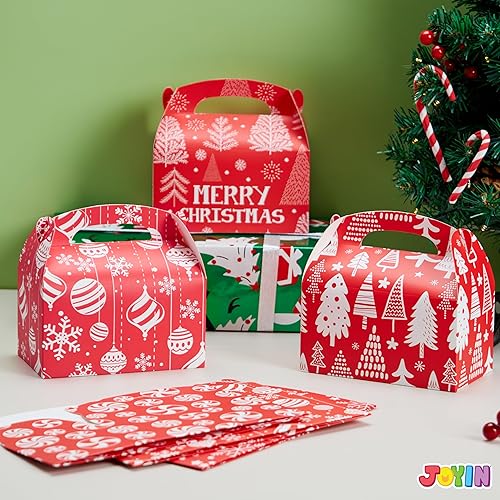Miniatura 8 de JOYIN 24 cajas de envoltura de regalo de Navidad 3D para regalos de Navidad, cajas de papel de regalo, suministros de fiesta, cajas de envoltura de