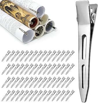 60 Pack Blueprint Clips for Blueprint, Construction Plan Holder Architect Blueprint Holder, Blueprint Holder Clips for Rolled Architectural Plans, Blueprints, Maps and Posters