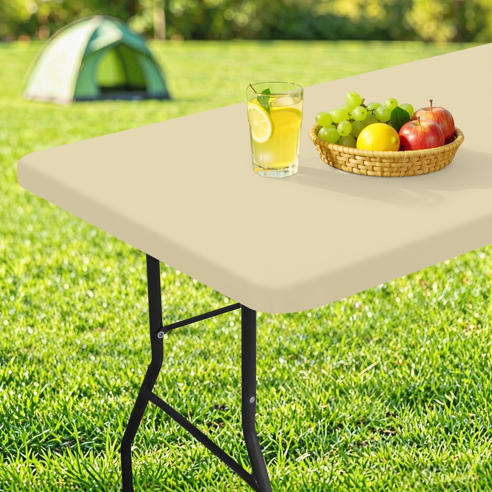 homing Rectangle Table Cloth Cover 6 Foot Elastic Fitted Tablecloth — image 1