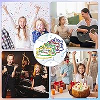 Vista 7 de 20 panderetas de percusión de plástico, pandereta de media luna, forma de estrella, pandereta de mano, instrumentos musicales de mano con cascabeles