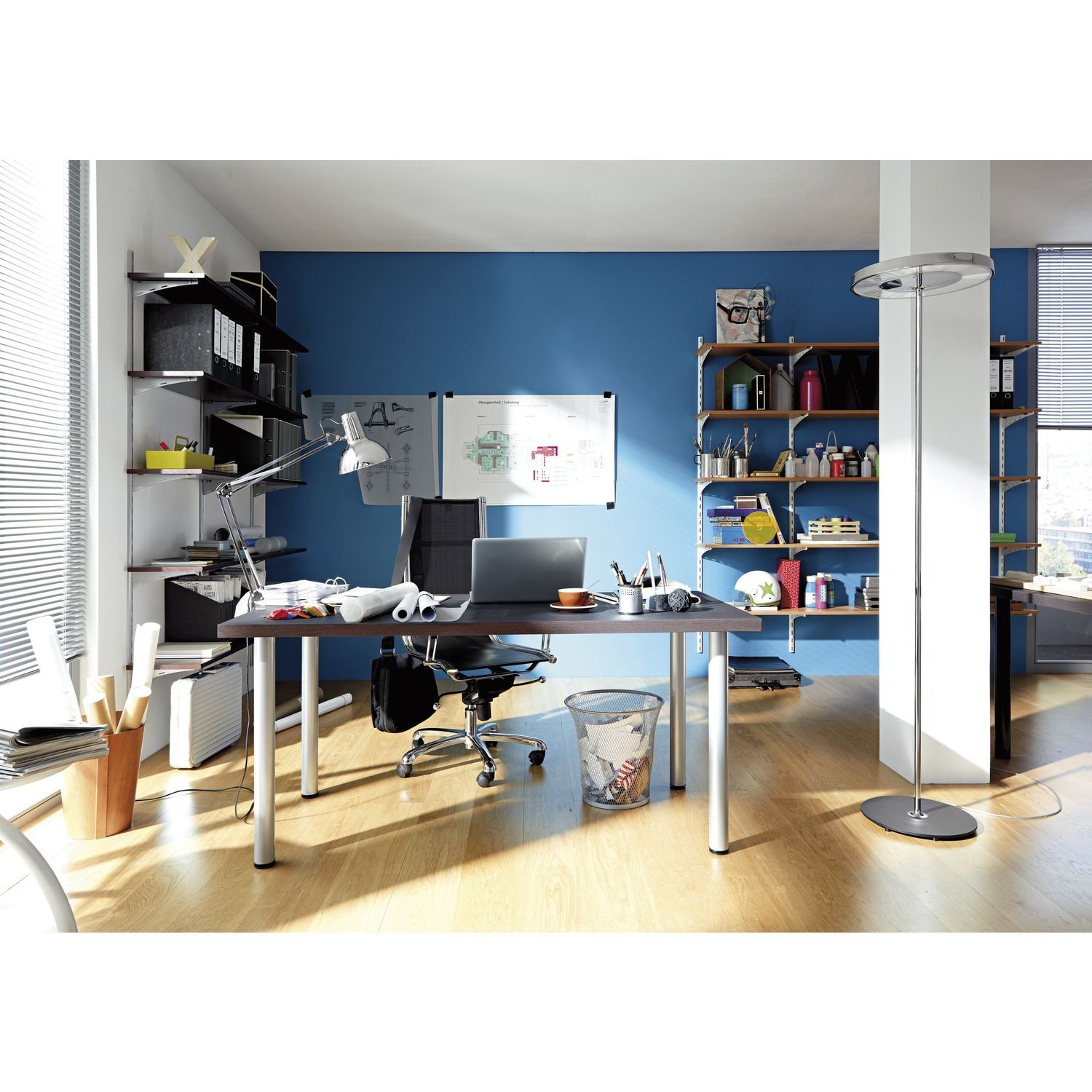 Element System - Supporto PRO, acciaio, 1 pezzo, bianco alluminio RAL 9006, 10105-00603