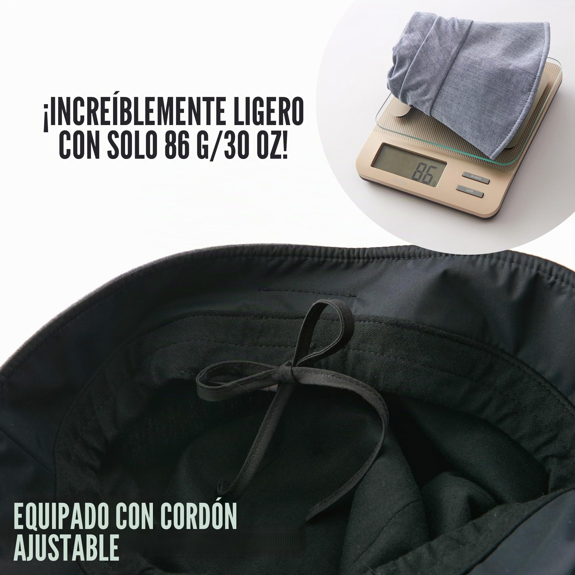 CHARM Sombrero Verano Mujer Algodón - Orgánico Gorra ala Ancha Quimio Sol SPF