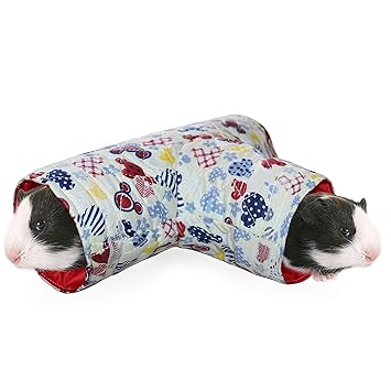 Rypet Small Animal Play Tunnel, Collapsible Pet Toy Tunnel for Hamster, Guinea Pig, Chinchillas, Mice, Rats(Beige)