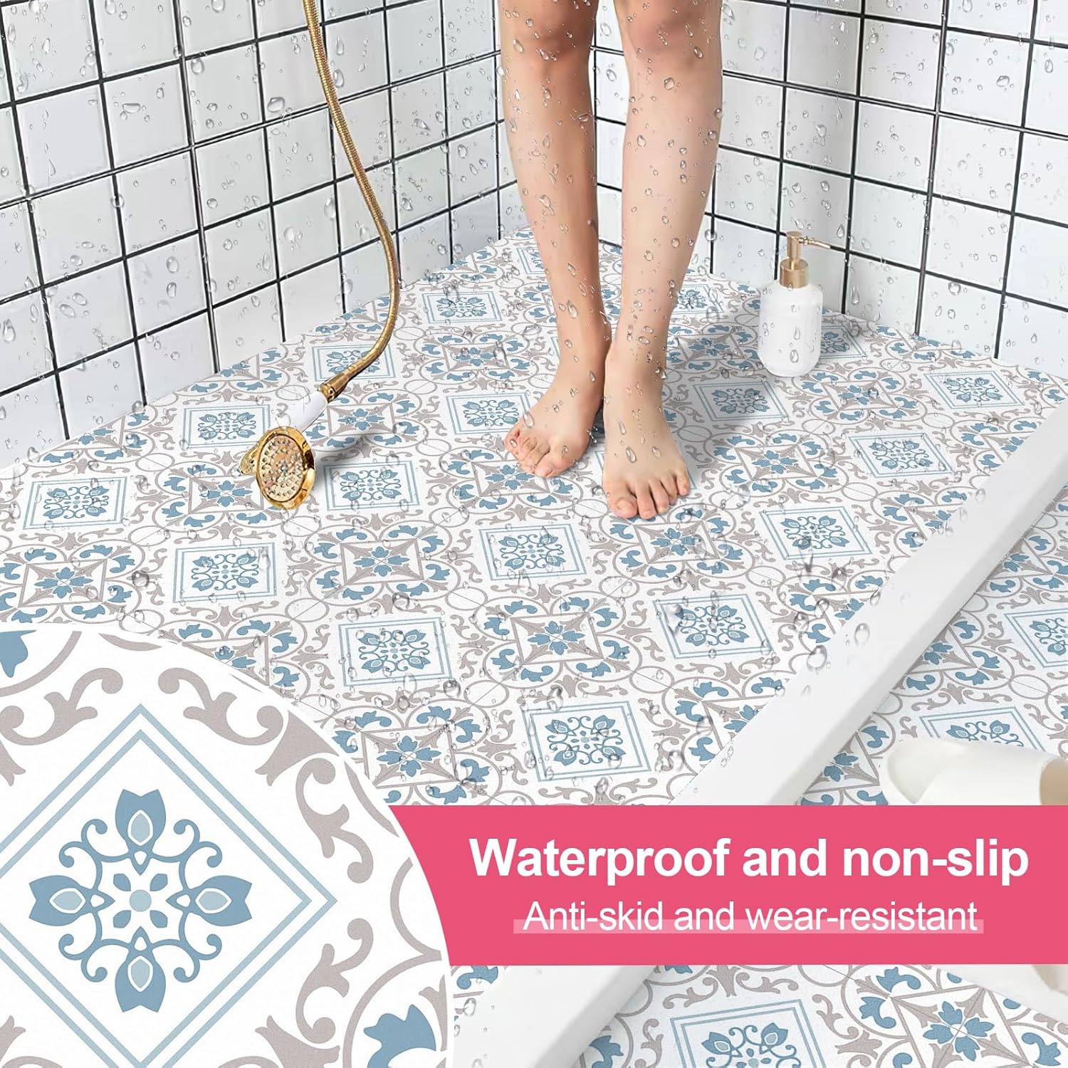 貼るだけ簡単DIY！シール式木目調フローリングカーペット 24枚 約2畳 剥がして貼るフロアタイルステッカー、キッチン、ダイニングルーム、バスルーム、ペットハウスなどのDIYフローリング、自己粘着性8x8イ