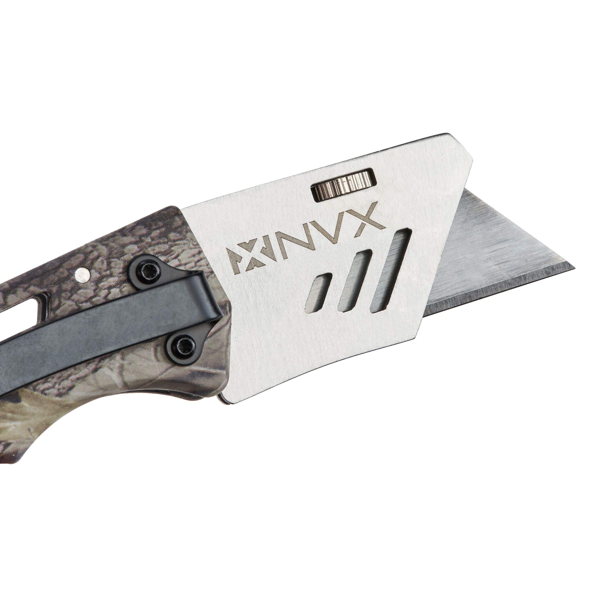 NVX VKN2GC Folding Pocket Utility Knife, Quick-Change Camo