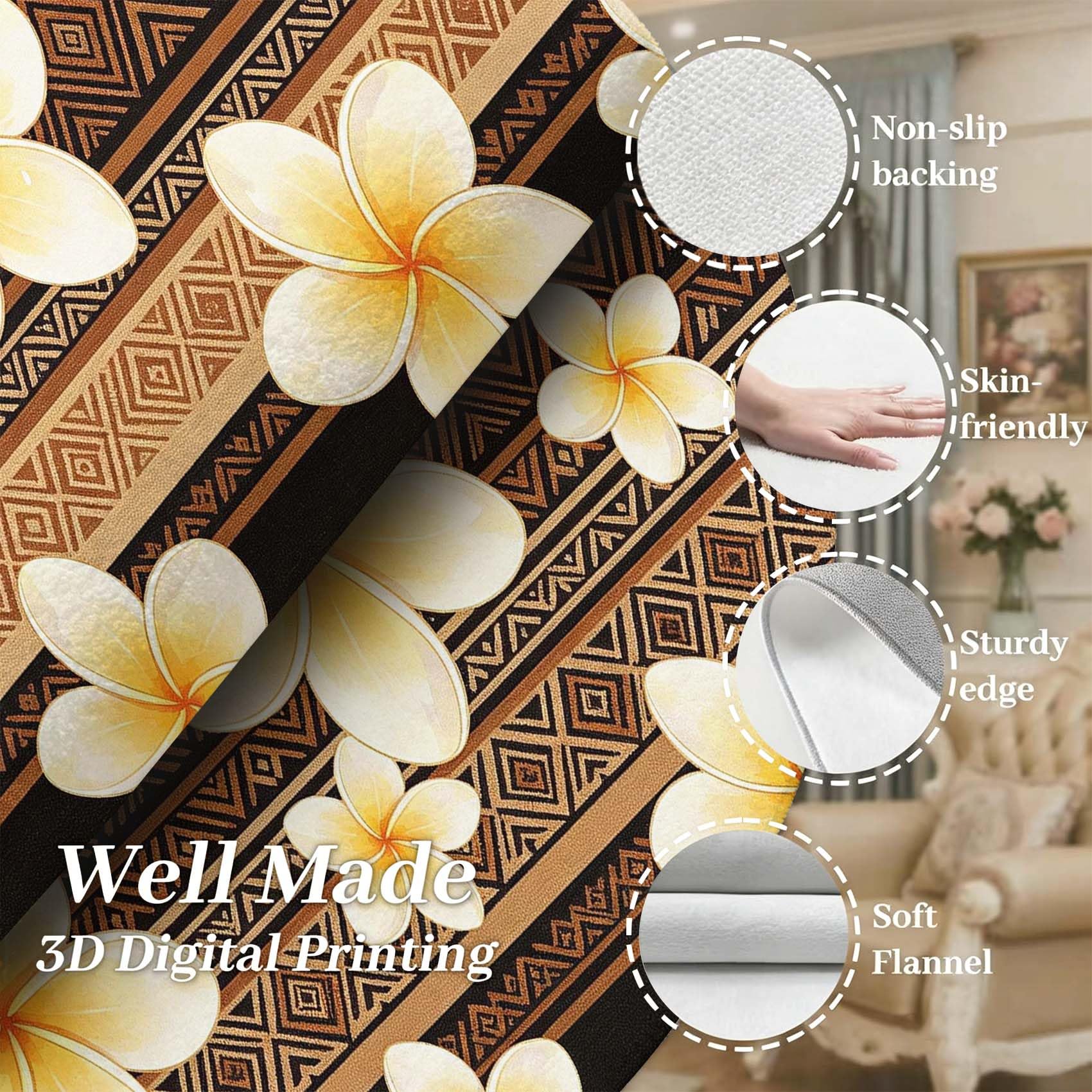 Tapis Salon 160x230cm Géométrie Exotique Impression HD 3D