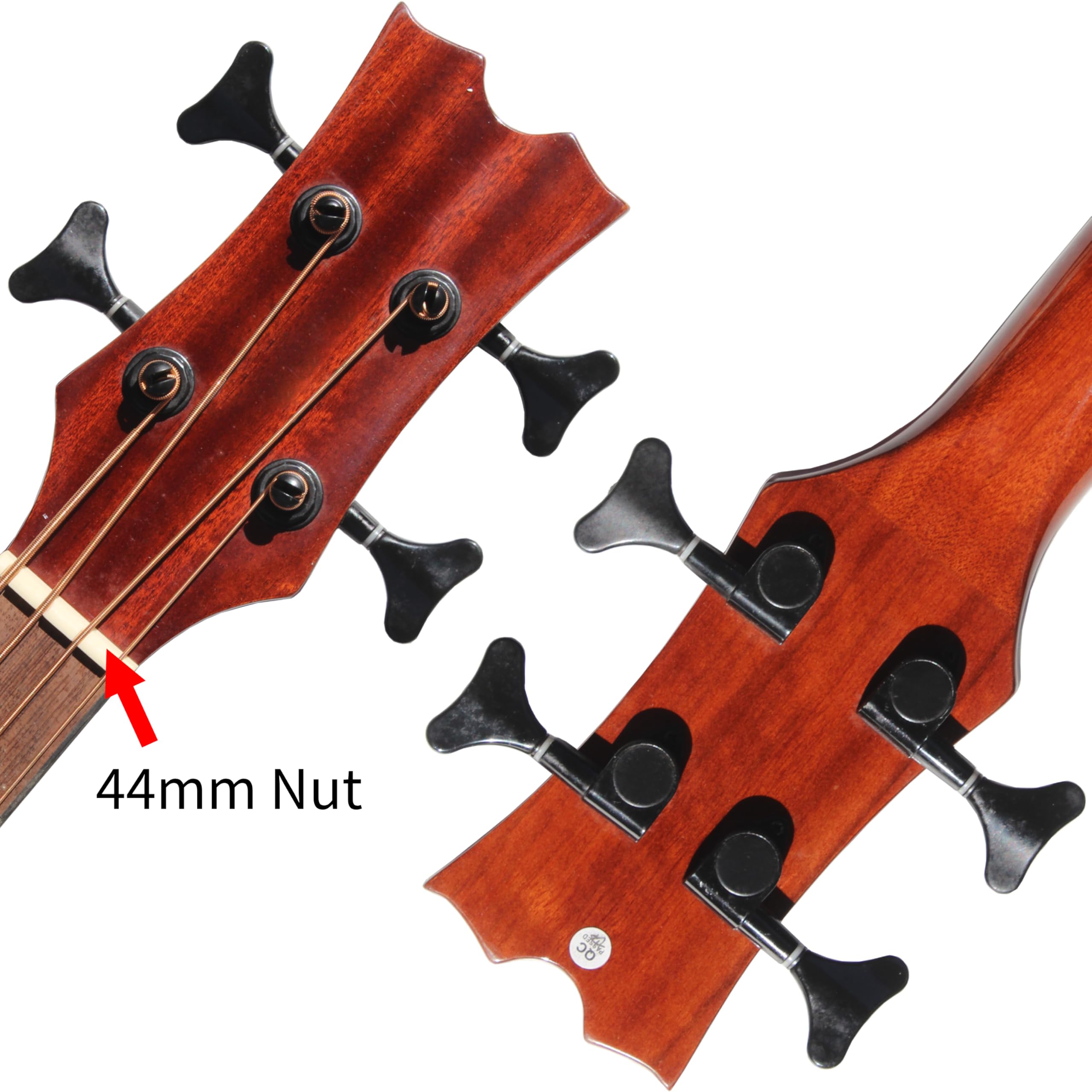 Batking Basso elettrico acustico, 41 '' Cutaway elettrico basso acustico 4 corde (marrone)