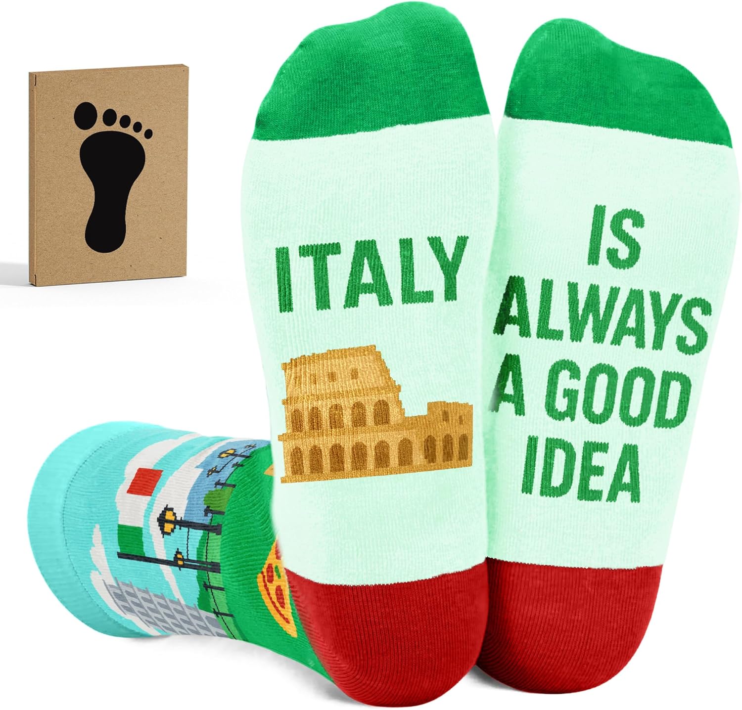 Travel Gifts - Fun Socks for Men and Women, Unique Gift for Travelers, Ideal Stocking Stuffers for Men