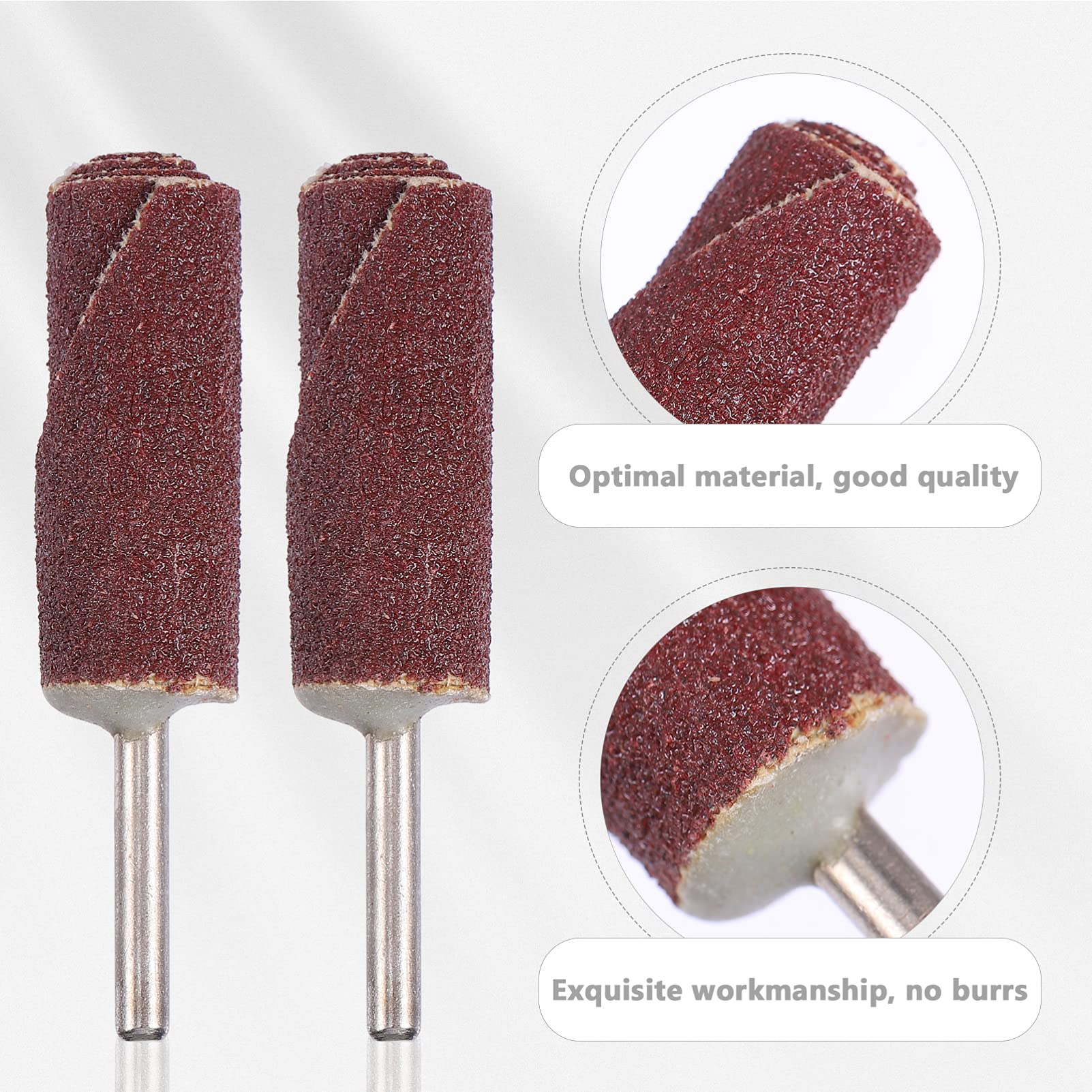 Housoutil Replacement Flap Wheel for Sandpaper Rod Grinder 10pcs Sanding Discs Abrasive Discs